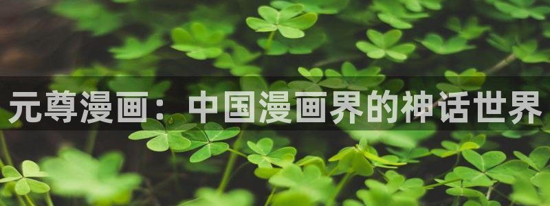 虫虫妖精漫画网免费阅读：元尊漫画：中国漫画界的神话世界