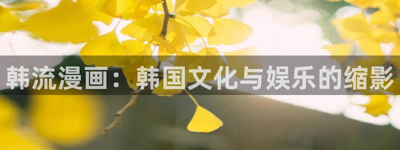99虫虫漫画：韩流漫画：韩国文化与娱乐的缩影